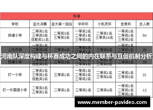 河南队深度构建与杯赛成功之间的内在联系与互促机制分析